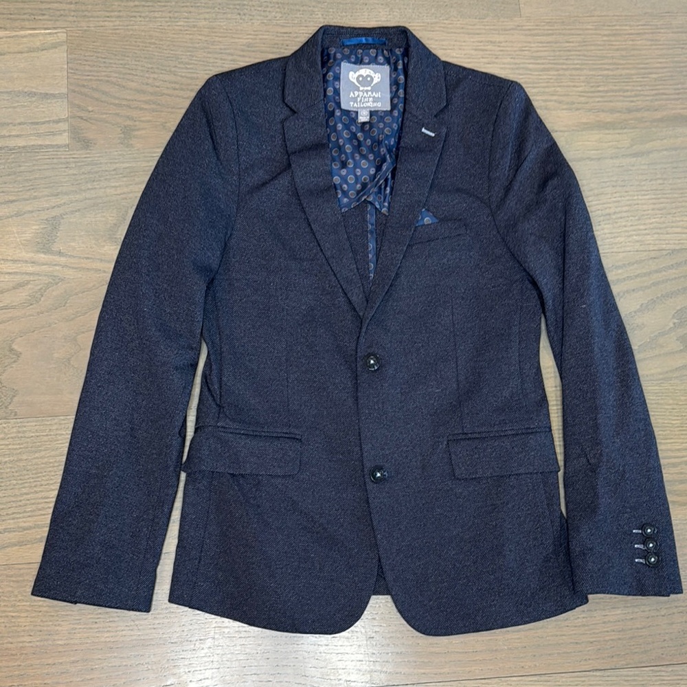 Appaman Blue Blazer with Notched Lapel and Tailored Fit